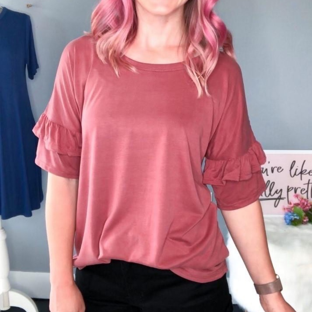 Ruffle Sleeve Top